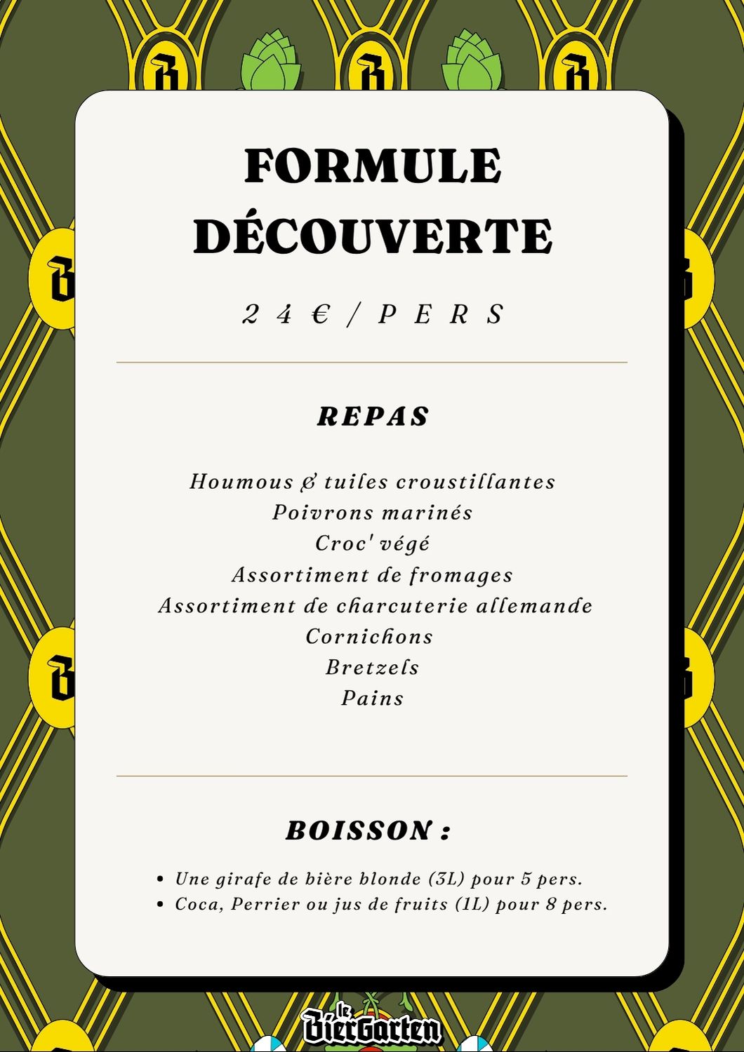 Formules de groupe - Le Biergarten Purpan